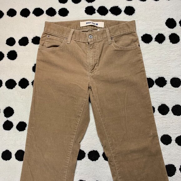 Vintage Y2K 90s Gap Camel Corduroy Mid Low Rise Bootcut Pants Chinos - Picture 2 of 12